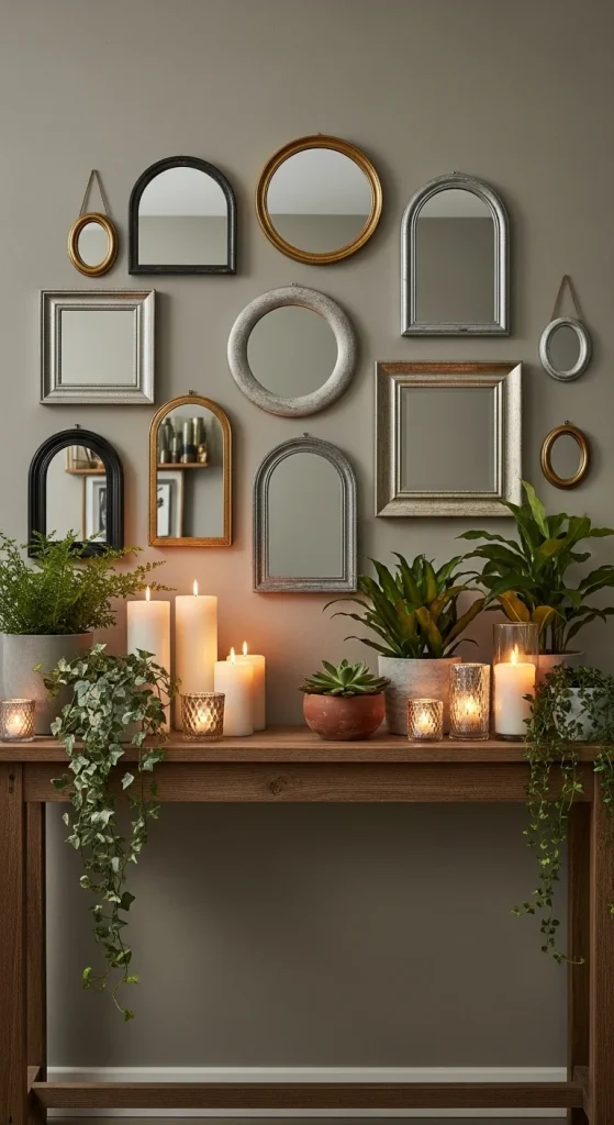 4. Try Mirror Gallery Walls for Creative Style