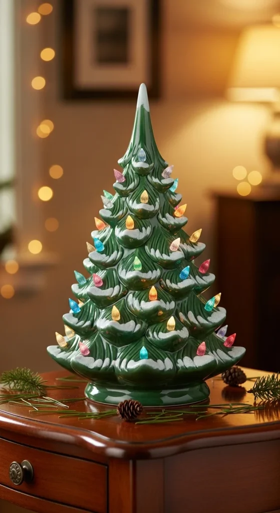 4. Vintage Ceramic Christmas Trees