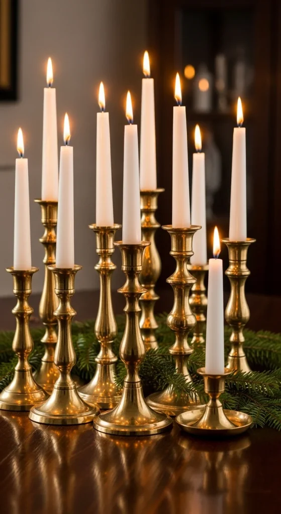 5. Brass Candleholders