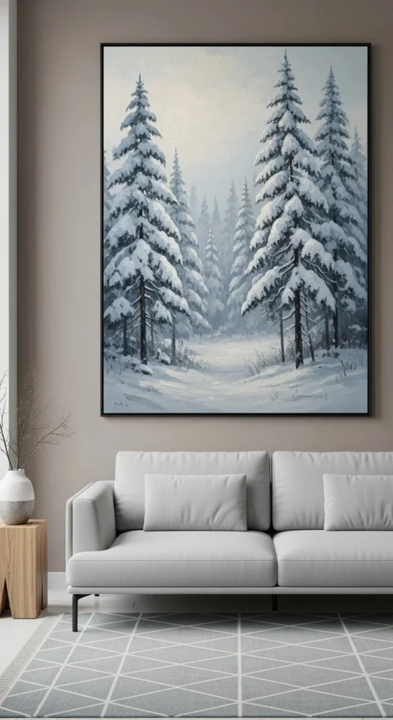 5. Canvas Wall Art With Winter Themes