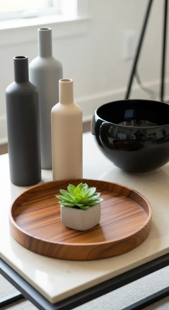 5. Combine Decorative Accessories With Varying Finishes