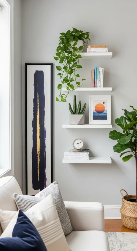 5. Keep Décor Minimal and Vertical