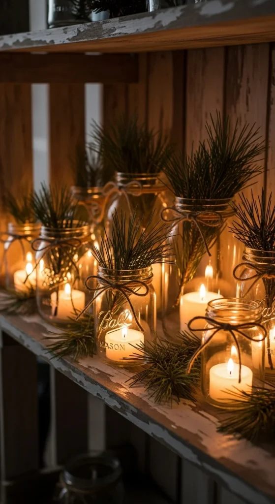 5. Mason Jar Candle Lanterns