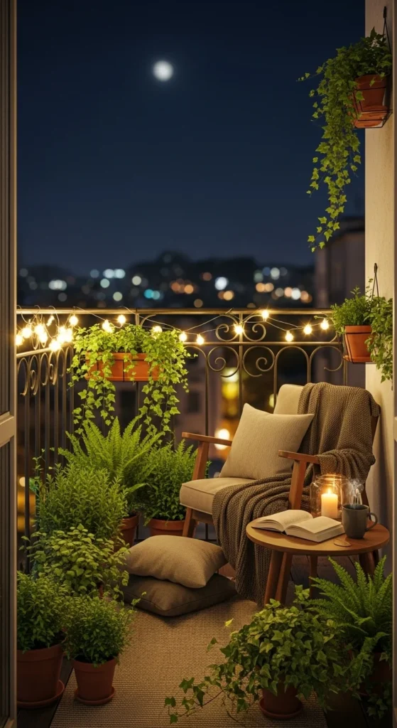 5. Use Fairy Lights Outdoors for a Soft Evening Mood