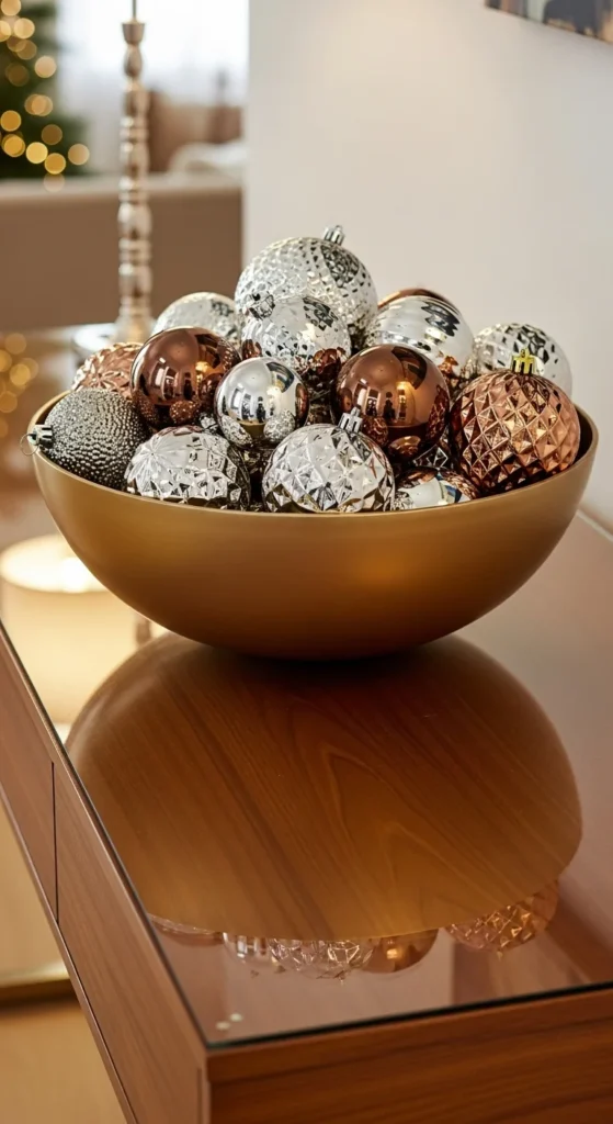 6. Metallic Mixed Ornament Bowl
