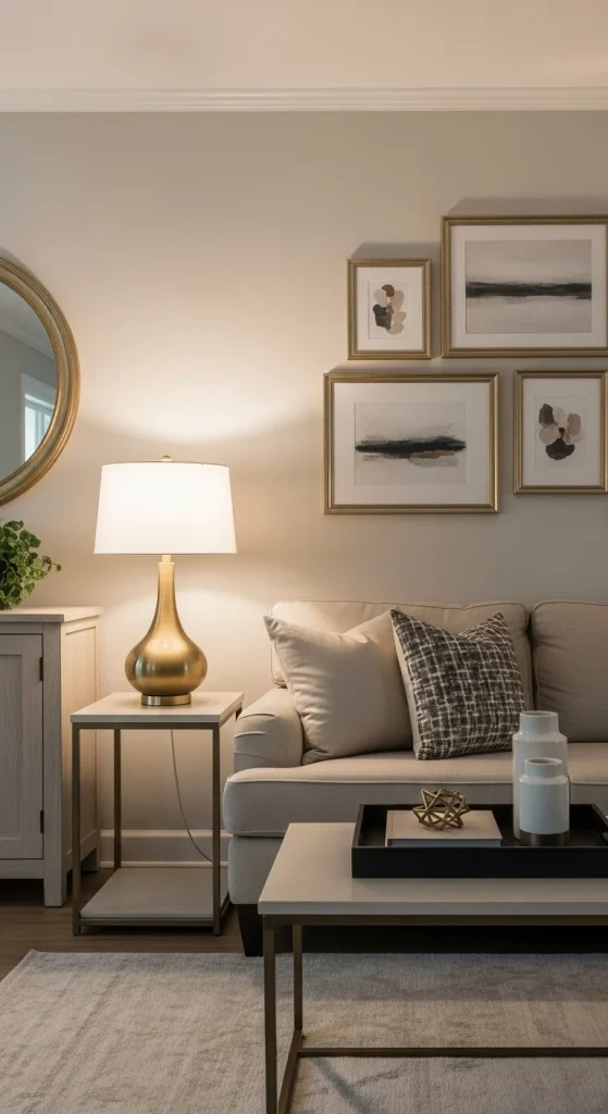 6. Use Metallic Accents for Soft Shine