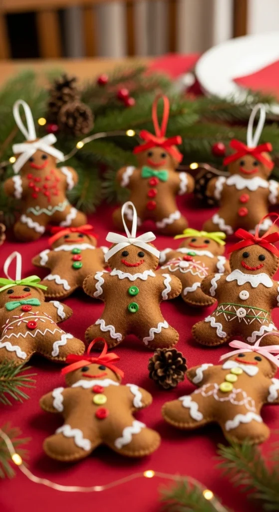 7. Felt Gingerbread People