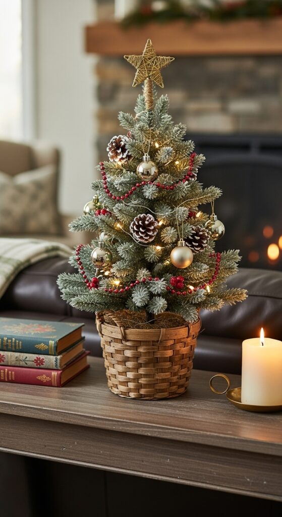 7. Mini Entryway Christmas Tree