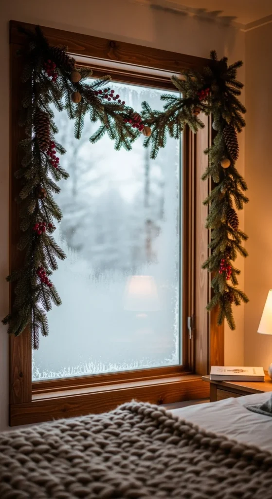 7. Snowy Window Garland