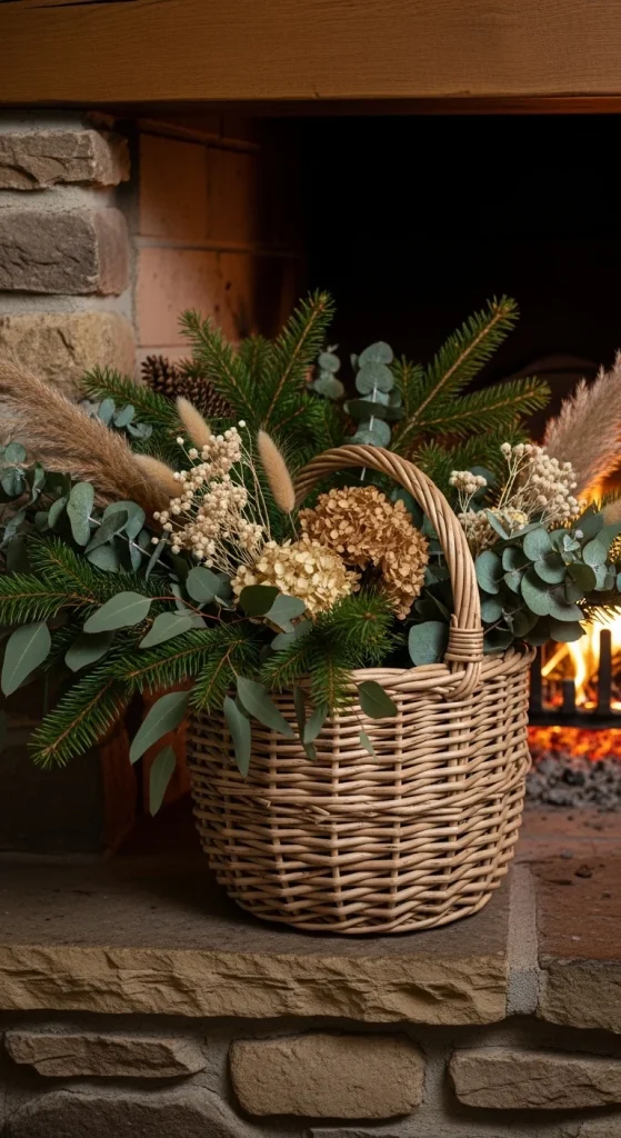 7. Woven Baskets Filled With Greens