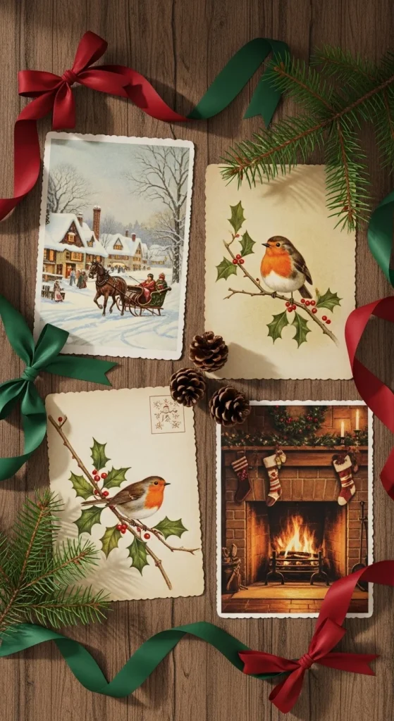 8. Antique Holiday Postcards