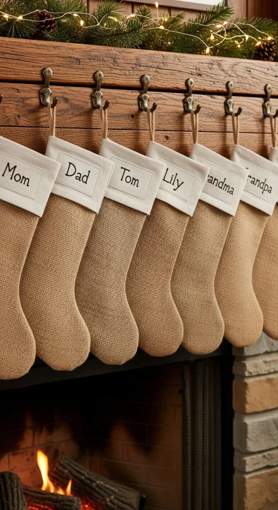 8. DIY Stockings from Burlap