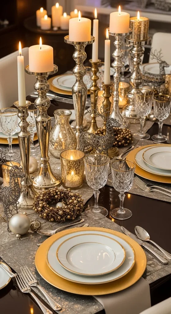 8. Gold-Rimmed Dinnerware
