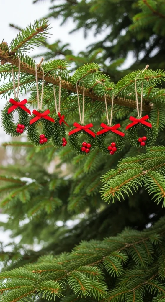 8. Mini Wreath Ornaments