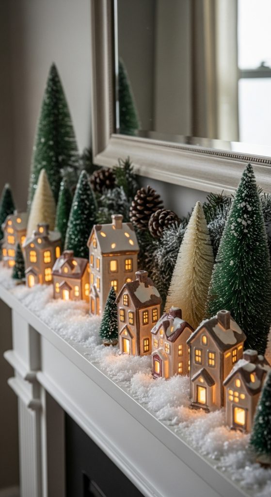 8. Snowy Mini Village