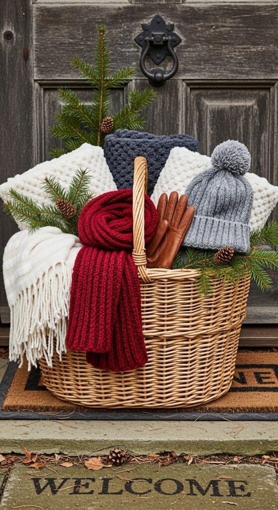 9. Baskets Filled With Winter Textures