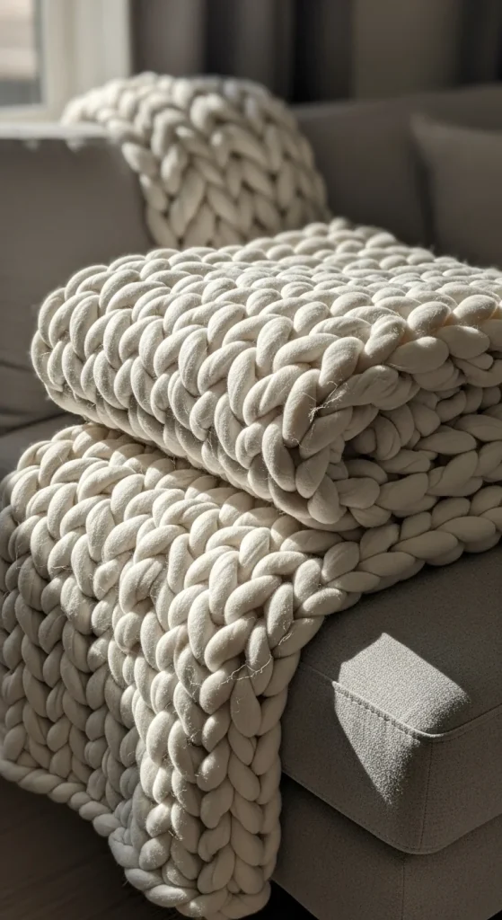 9. Chunky Knit Throws