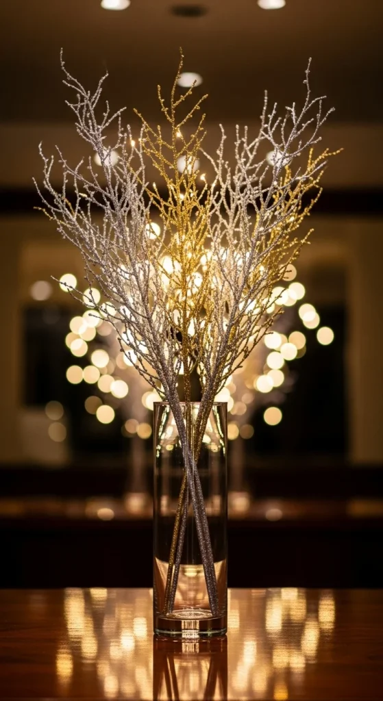 9. Glitter Branch Sprays