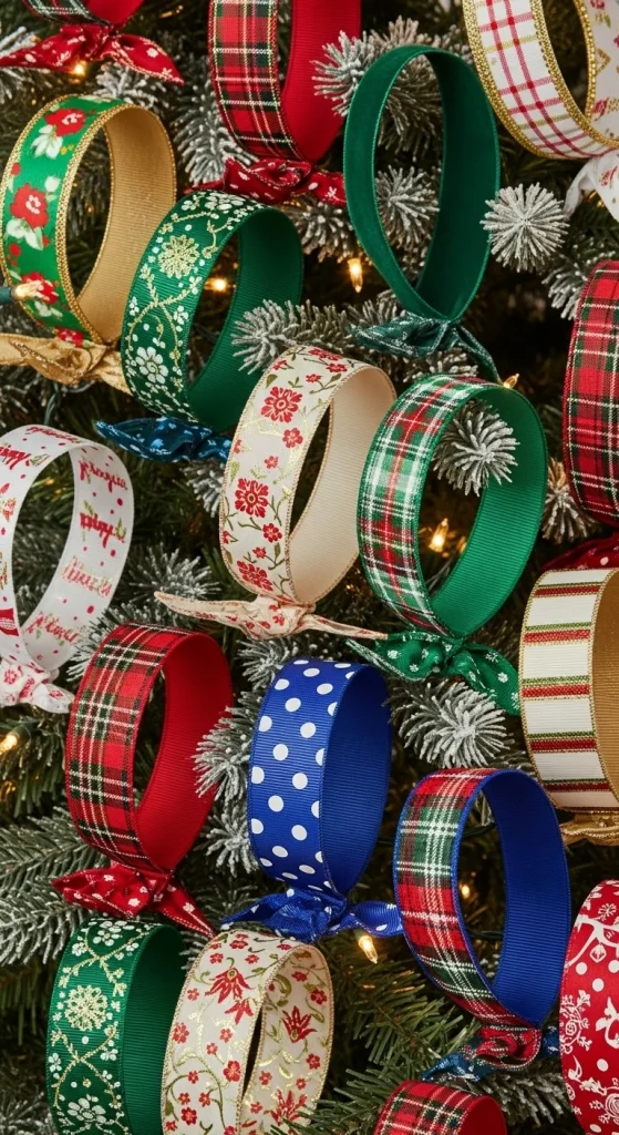 9. Ribbon Loop Ornaments