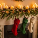 decorate a mantel for Christmas