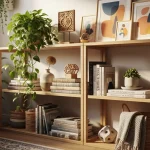 style open shelves
