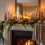winter mantel decor